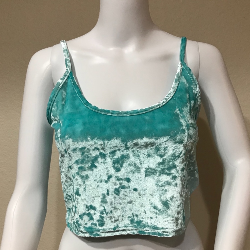 Topshop velvet crop tank size 6